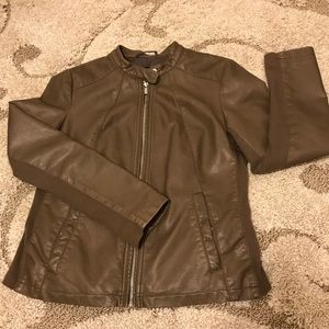 Express Women’s Faux Leather Jacket Size Large